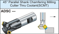 45parallel shank chamfering milling cutter thru coolant SCMT
