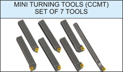 MINI TURNING TOOLS CCMT SET OF 7 TOOLS 