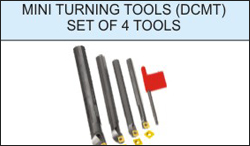 MINI TURNING TOOLS DCMT SET OF 4 TOOLS 